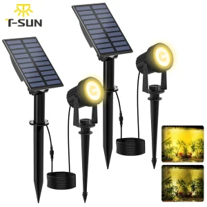 Solar Garden Spotlight Set