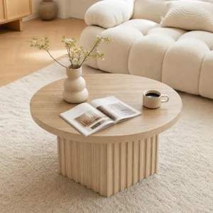 Fluted Round Coffee Table