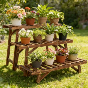 3-Tier Wooden Plant Stand